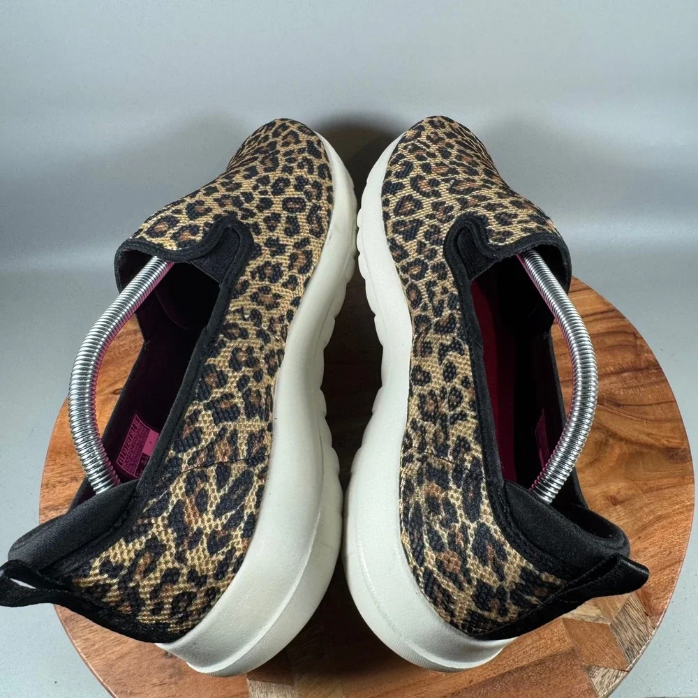 Skechers GoWalk Joy Leopard Print Slip On Walking Shoes 124097 Womens 13